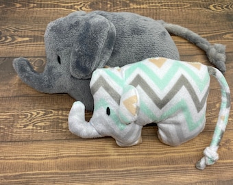 Handgemachtes Elefant-Plüschtier: Babypartygeschenk, hergestellt in den USA