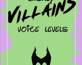 Disney Villains-Stimmenebene, Klassenzimmer-Struktur (druckbare PDF-Datei)