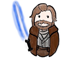 VORBESTELLUNG Star Wars Tonfigur: Obi-Wan mit Glow-in-the-Dark Lichtschwert