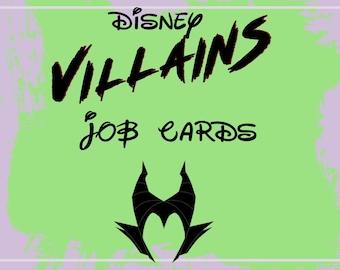 Disney Schurken Klassenzimmer Job Karten, Printable Aktivität (PDF)