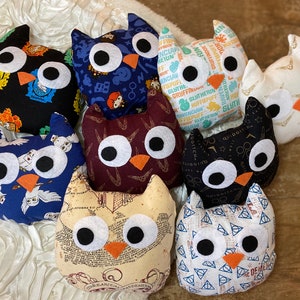 Wizard Owl Stuffed Animal/plush/Fantasy/ Magic/baby shower/birthday/owl pattern/washable/made in USA/handmade/church toys/owl/toy/Hedwig