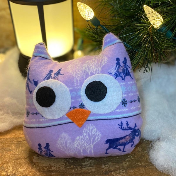 Frozen Owl Stuffed Animal/plush/Frozen owl/xmas/Elsa/Anna/Christmas/Snow/handmade/church toys/owl/Kristoff/Sven/Frozen 2/Disney/Ugly Sweater
