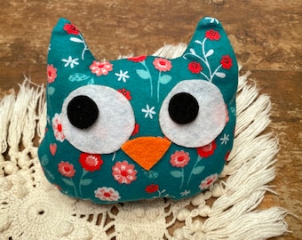 owl stuffed animal/ plush/ baby shower/ birthday/ owl pattern/ cute owl/ washable/ made in USA/ handmade/ church toys/ owl/ toy/ bedroom