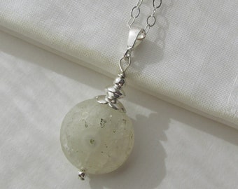 chaîne de collier avec pendentif en quartz solaire, pendentif stalactite de quartz mousse de soleil à facettes, argent sterling 925, tranche de géode druzy, pierre précieuse naturelle