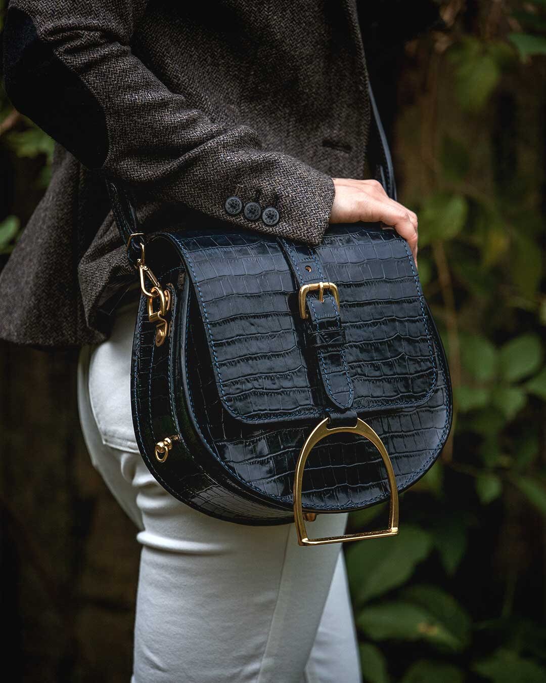 Horse Fashion Saddle Bag Equestrian Belt Bag Croc Etsy