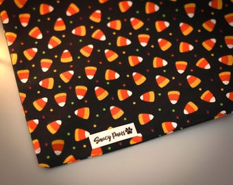Candy Corn Cutie | Dog Bandana | Halloween Dog Bandana | Scrunchie Bandana | Bandanas For Dogs |  Trick or Treat | Dog Bandana