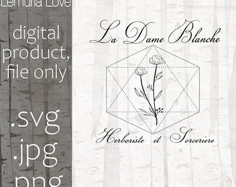 La Dame Blanche (variation), digital download, Outlander svg