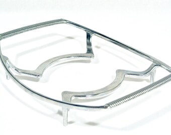 Vintage MCM Corning Metal Serving Cradle P-7-M-1 Casserole Holder Pyrex Chrome