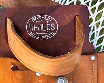 Vintage Bashlin Climbing Tool Belt Lineman Electrician Pole Leather Body Belt III-JCLS