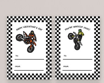 Motocross Valentine, Kids Valentine, Printable Valentine, Boys Printable Valentine, Printable Valentines, Instant Download, Dirt bike, MotoX