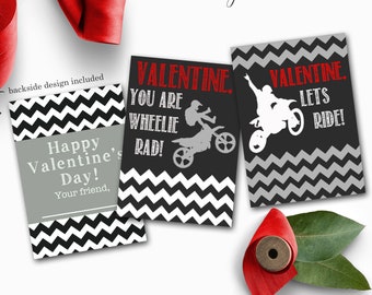 Motocross Valentine, Kids Valentine, Printable Valentine, Boys Printable Valentine, Printable Valentines, Valentines Day, Dirt bike, MotoX