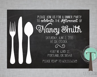 retirement party invitation dinner party retirement party etsy