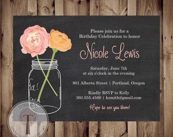 rainbow chalkboard birthday invitation birthday invitation etsy