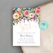 Whimsical Girl Baby Shower Invitation template, girl baby shower invite, baby shower, floral baby shower, watercolor baby shower invitation