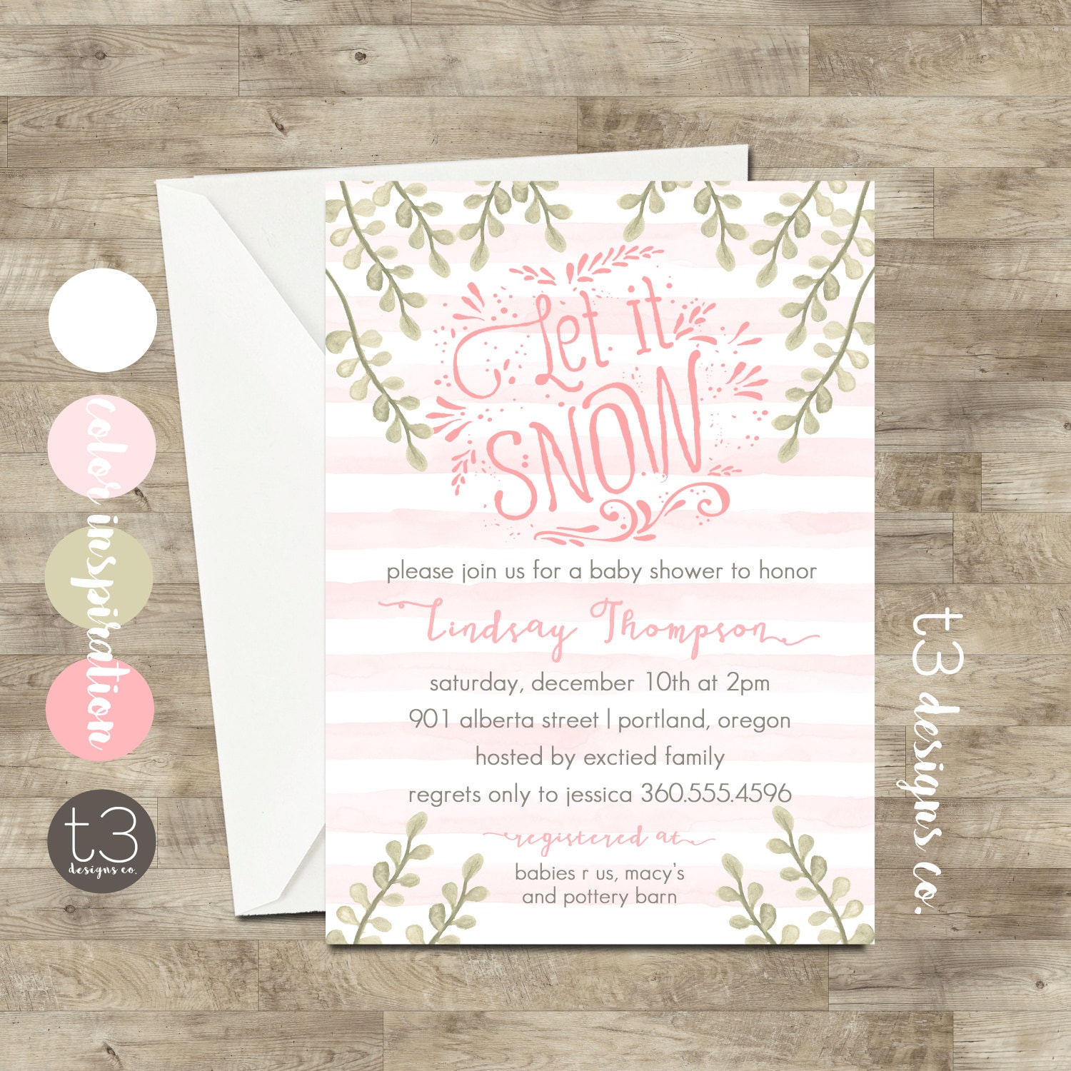 girl winter wonderland invitation winter baby shower invitation