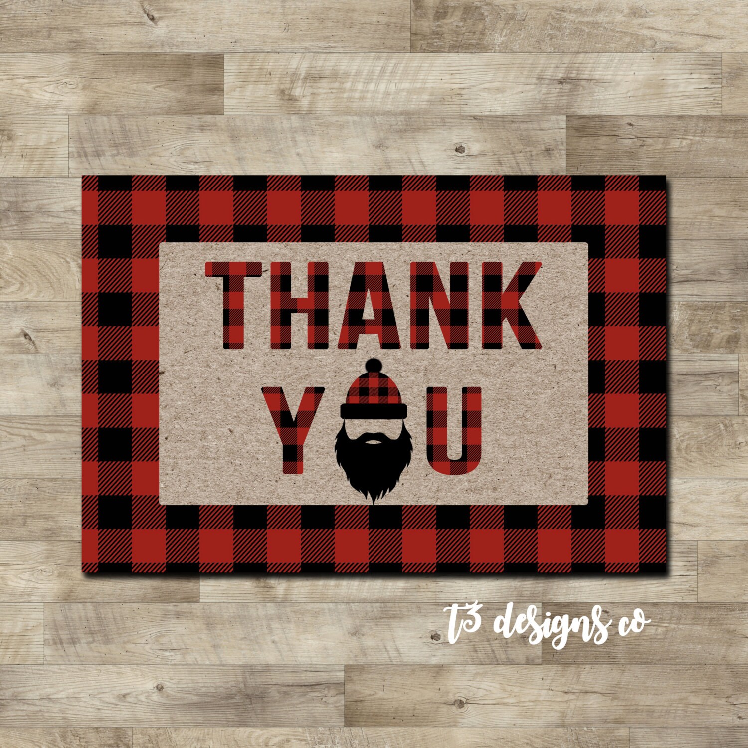 Carte De Remerciement De Bucheron Anniversaire De Bucheron Etsy