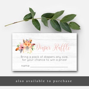 Rustic Boho Woodland Baby Shower Invitation 5x7 Editable File CORJL, Send digitally or 15307 image 5