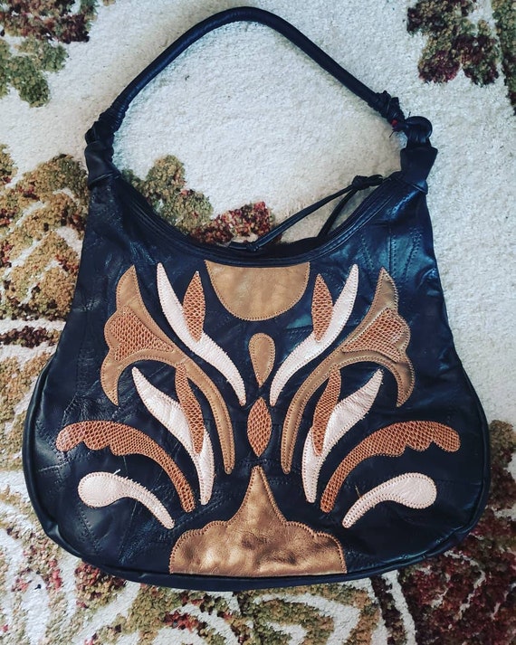 1980s Nouveau Patchwork Bag