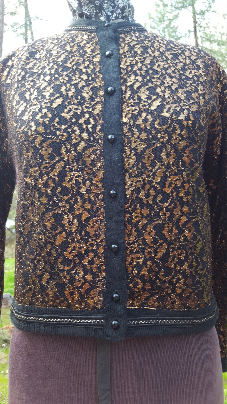 copper colored cardigan