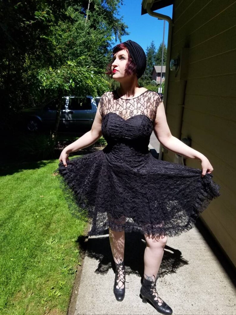 andrea handkerchief hem lace dress