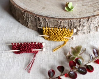 broche de tricot miniature | série "Automne" | lin | ecofriendly | rustique