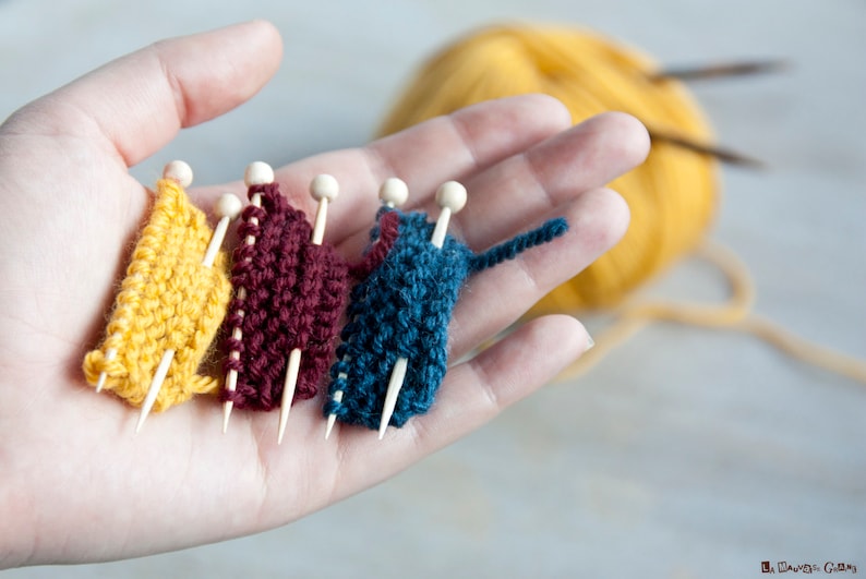 Knitting Pin Set of 3 Pieces Pure Wool Etsy