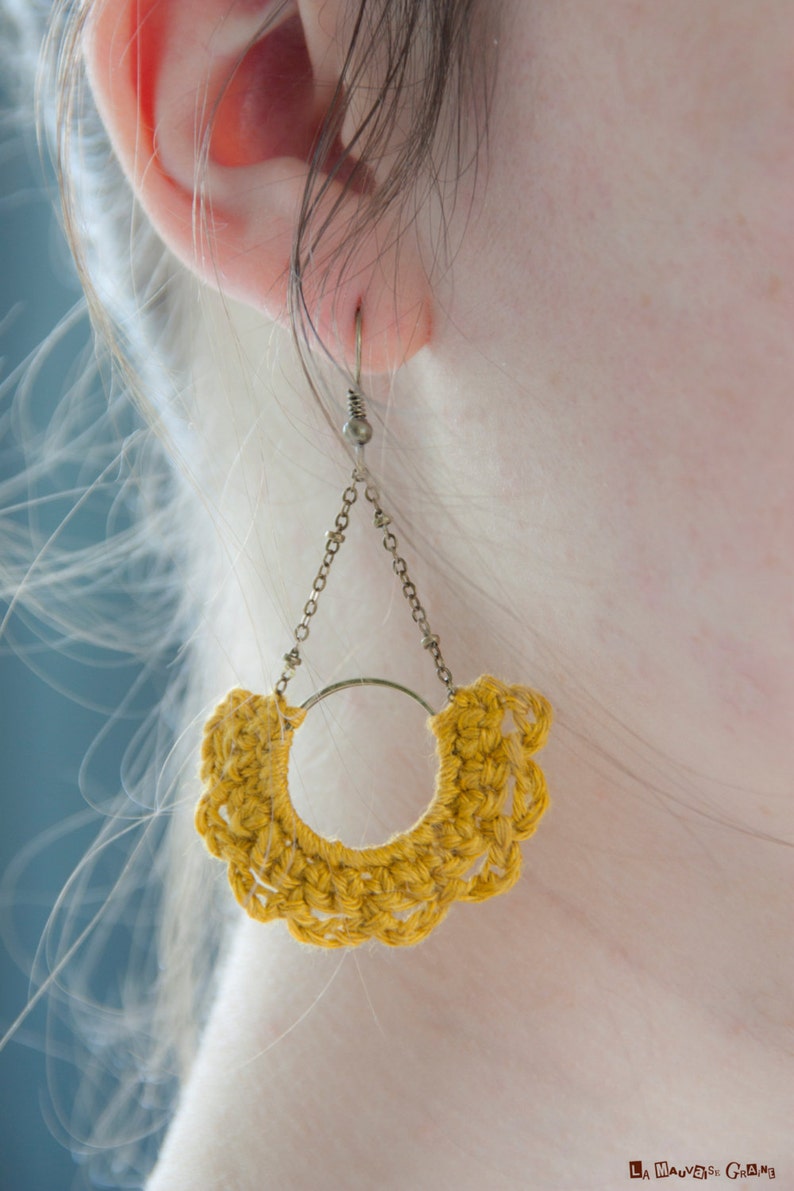 Boucles D'oreilles Pendantes Style Tibétain - Alliage & Verre - Dormeuses