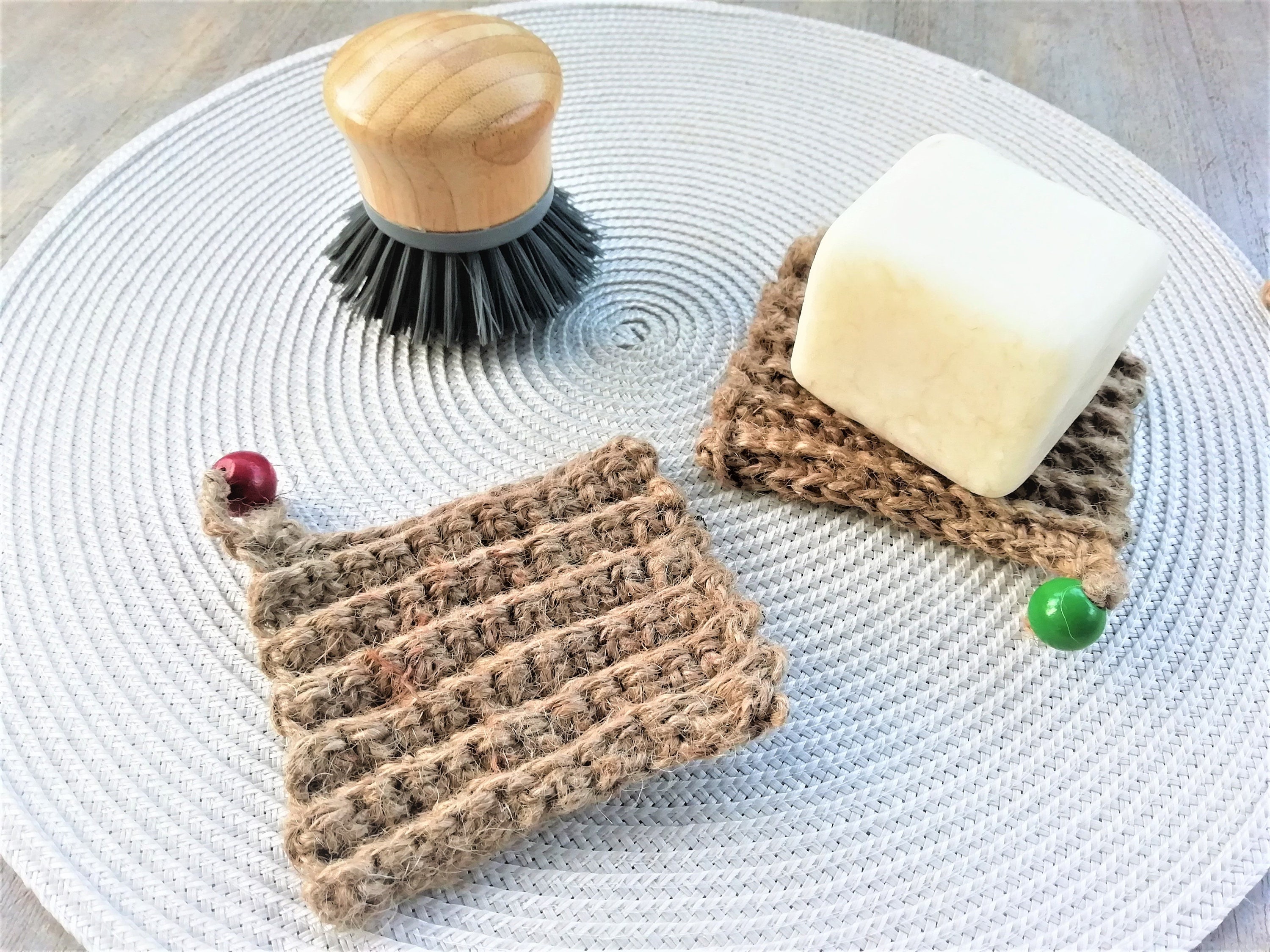 Eponge Éco-Responsable, Grattante en Ficelle de Jute