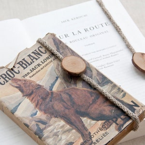 Linen bookmark | hand made | rustic | woodland