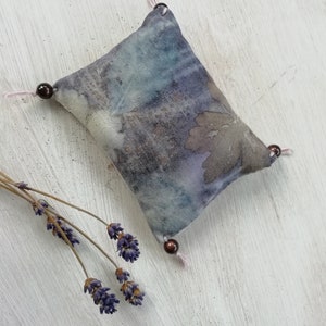 Mini lavander cushion handmade ecoprint image 6