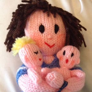 Midwife/Nurse & Babies Toy Knitting Pattern