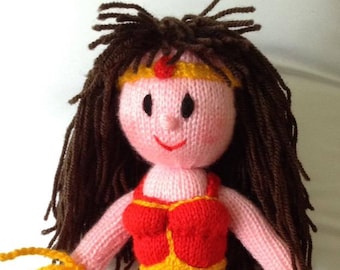 Wonderwoman Toy Knitting Pattern By Elaine Munn