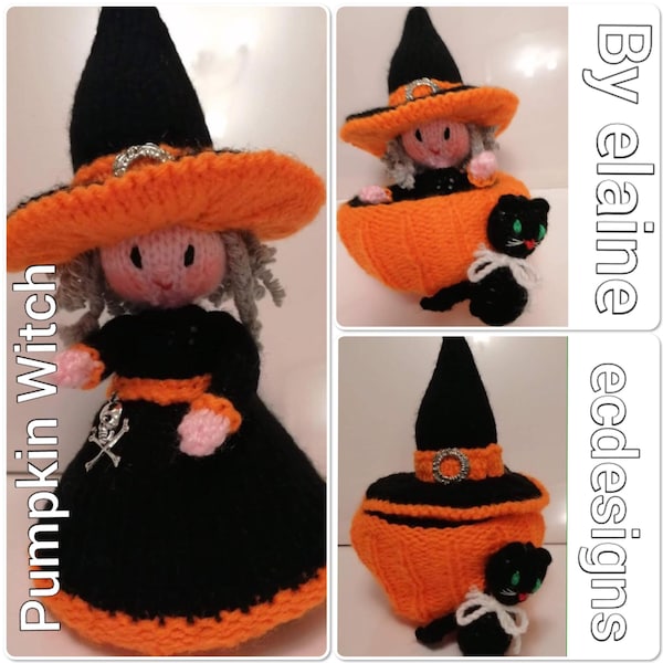 Pumpkin Witch Knitting Pattern