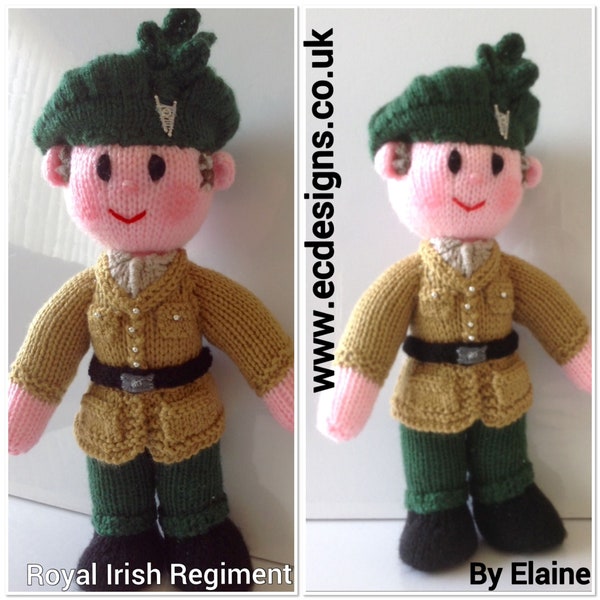 Royal Irish Regiment Soldier & The Colonel Toy Knitting Pattern