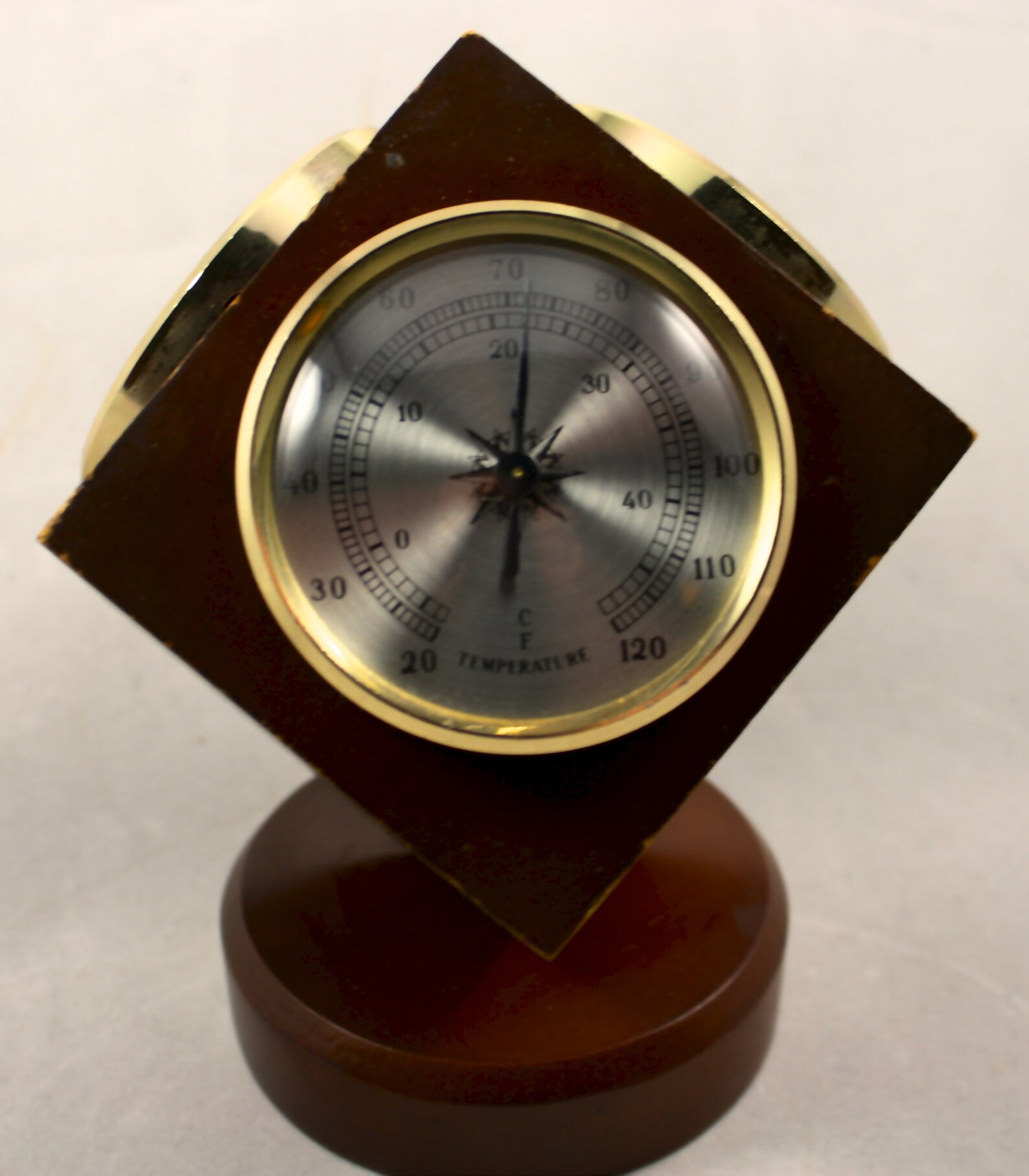 Vintage Swift Desk Barometer Temperature Humidity Wooden Cube Etsy