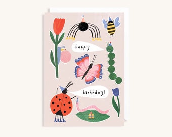 Birthday Bugs Greetings Card