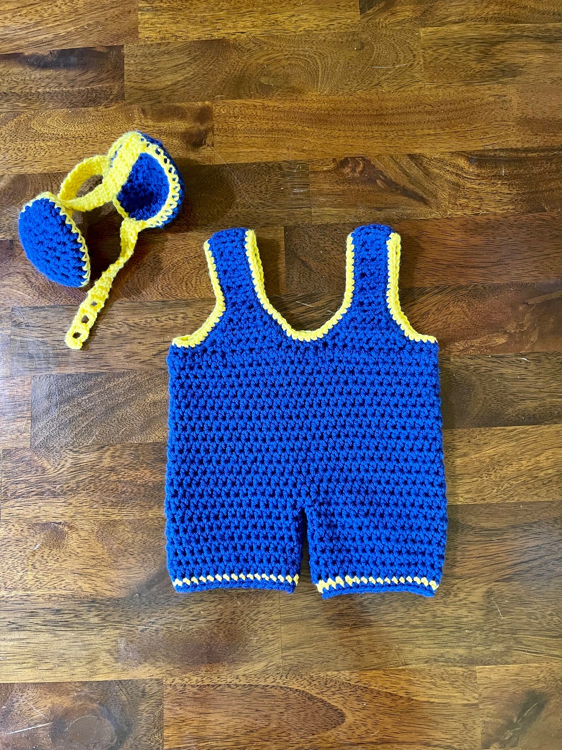 Crochet Wrestling Singlet and Headgear for Baby Etsy