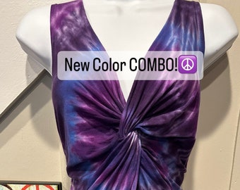 Tie dye dress, tank dress for summer, festival dress, Woodstock tie dye dress, women's clothing, midi dress, summer dresses for women