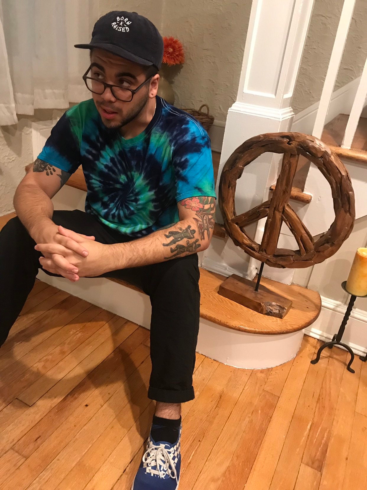 Spiral Hippie Tie Dye Men's Boots