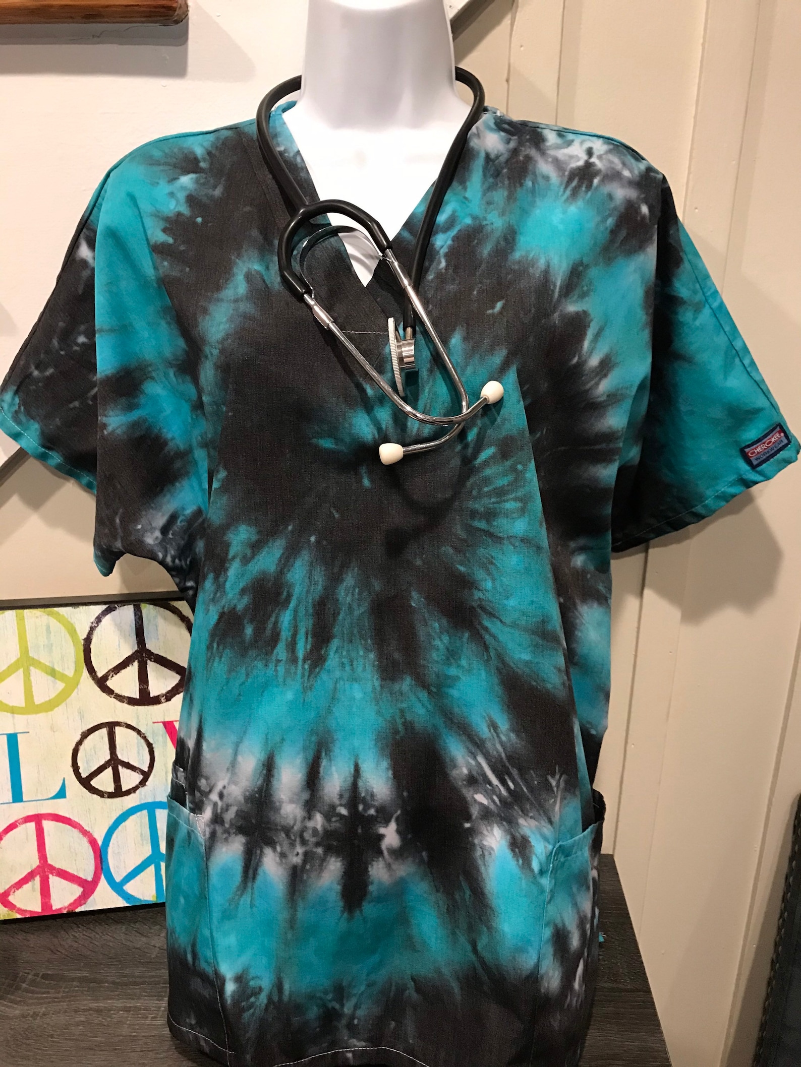 NEW TO MY Shop Tie Dye Scrub Top Pediatric Scrub Tie Dye Etsy