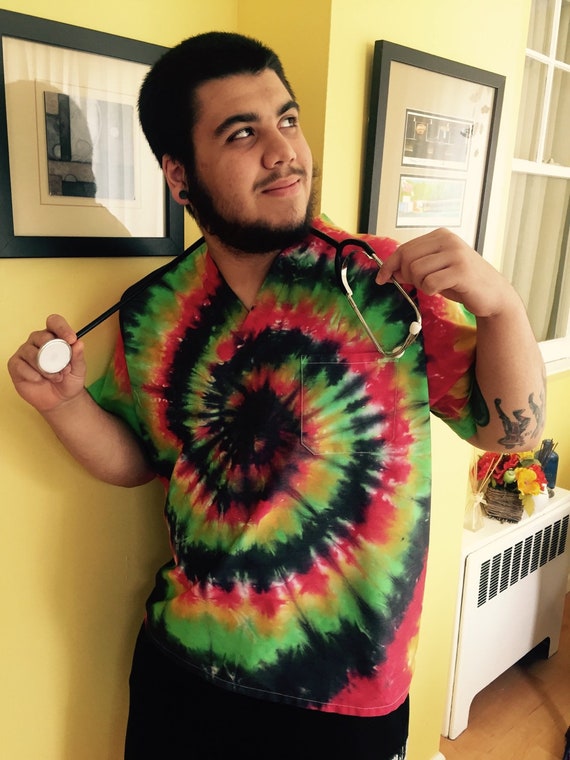 New LOWER PRICE, man nurse shirt, doctor tie dye scrub, Christmas gift for male nurse, Hanukkah gift for male nurse, nursing, doctor shirt