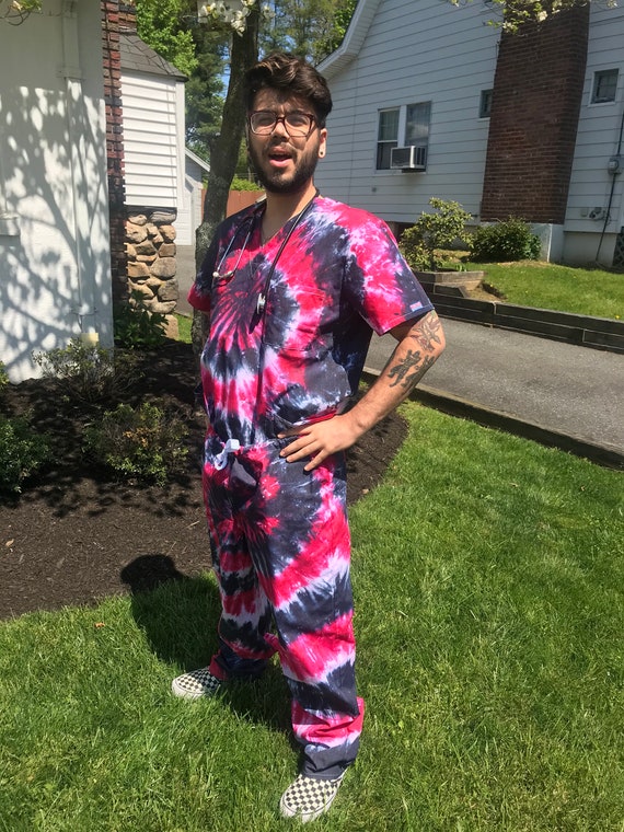 NUEVO ATUENDO CHICO a juego con top y pantalones batas de enfermeras atuendo de hospital ropa de trabajo divertida atencion medica ropa hippie Etsy Espana