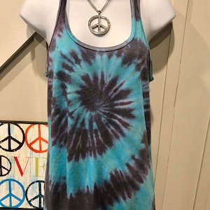 Tie dye flowy tank, tye dye tank top, unique gift idea, last minute gift female