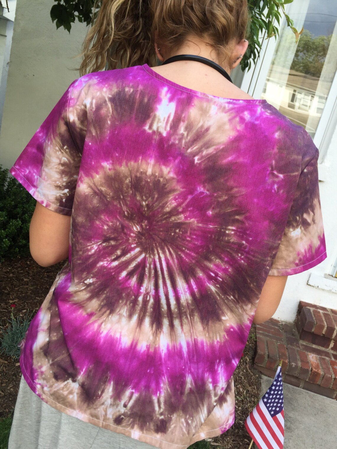 Dental Scrub Custom Tie Dye Scrub Top Hospital Uniform Fun Etsy