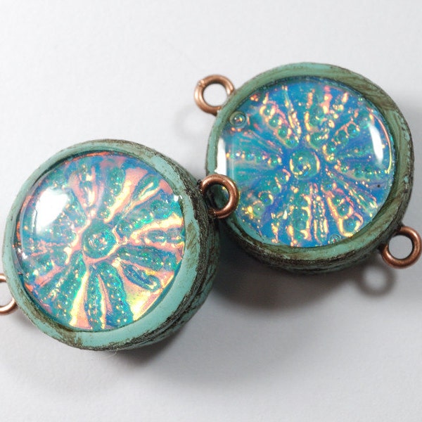 Unique Rustic Holo Connectors Opalescent