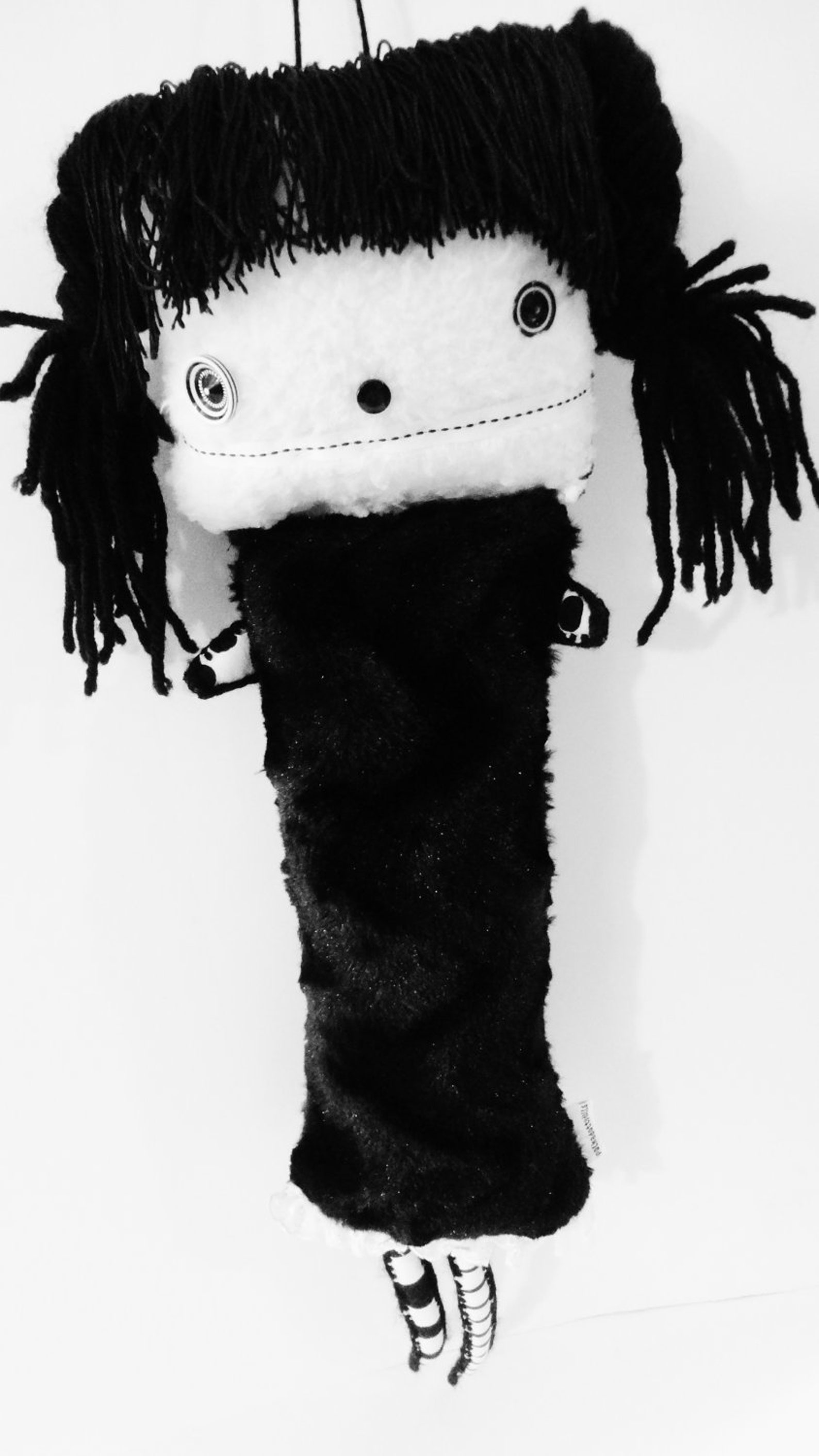 POLKADOTTYDOLL Plush Doll Cute Girl Doll Handmade Doll Black Etsy