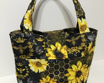 Beautiful Large Sunflower Design Bible Tote /Bible  Bag -Ceremony -  Religious Tote Bag - Baptism -Diaper Bag-Handbag