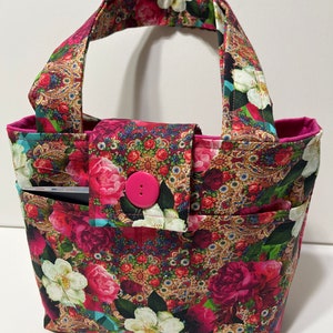 Mooie bloemenontwerp Bijbel Tote /Bijbeltas -Ceremonie - Doop -Luiertas-Handtas