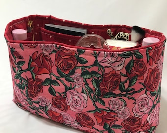 Beautiful Valentine's Day Rose Design Purse Organizer Insert -Diaper Caddy - Personal Organizer 28"