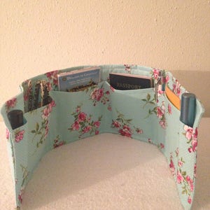 Blue,Pink Floral Purse Organizer Insert    23&quot; Long